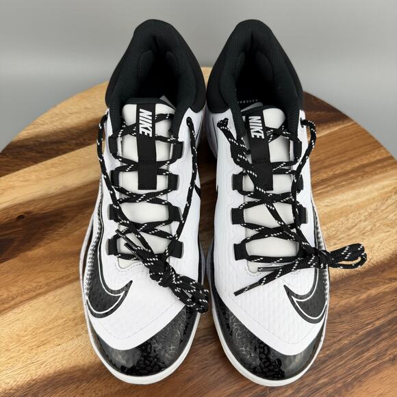 Nike Alpha Huarache Elite 4 Low MCS Baseball Cleats Men\'s 10 FD2745-110 White